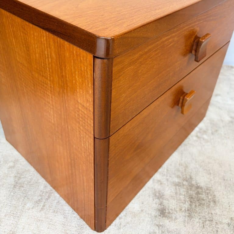 Pair of Mid Century Teak Bedside Cabinets by Stag - Cantata Range c.1970s