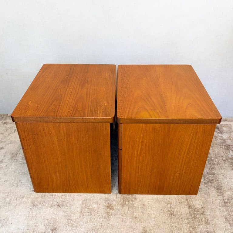 Pair of Mid Century Teak Bedside Cabinets by Stag - Cantata Range c.1970s