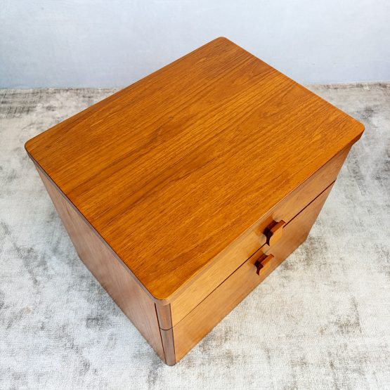 Pair of Mid Century Teak Bedside Cabinets by Stag - Cantata Range c.1970s