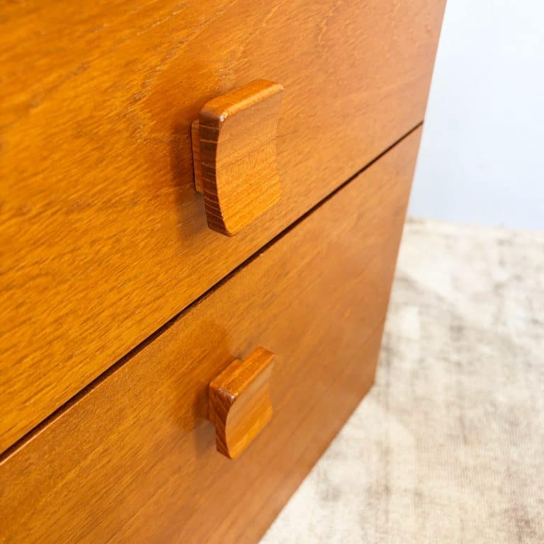 Pair of Mid Century Teak Bedside Cabinets by Stag - Cantata Range c.1970s