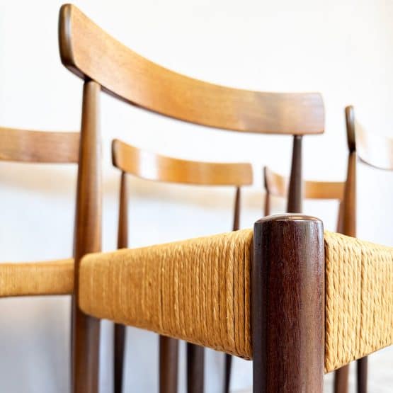 Set of Six Danish Teak Dining Chairs by Arne Hovmand Olsen for Mogens Kold