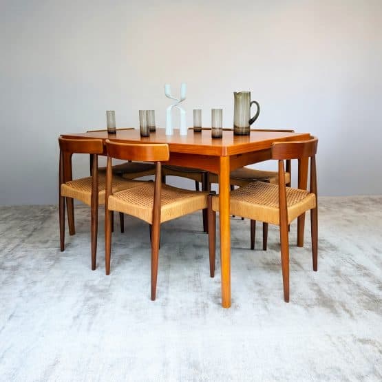 Set of Six Danish Teak Model 175 Dining Chairs by Arne Hovmand-Olsen for Mogens Kold