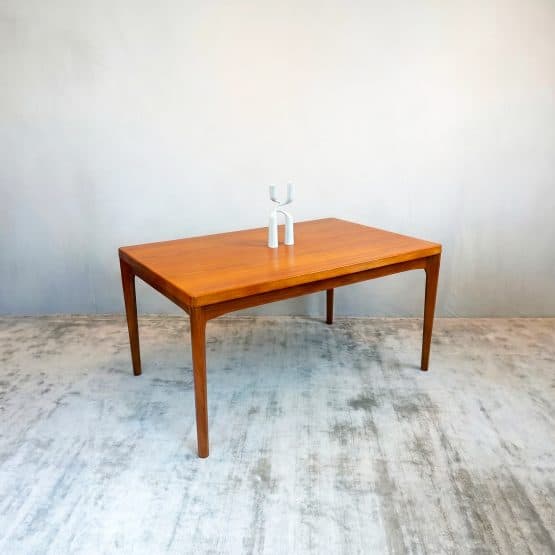 Danish Teak Draw Leaf Dining Table by Henning Kjærnulf for Vejle Stole og Møbelfabrik