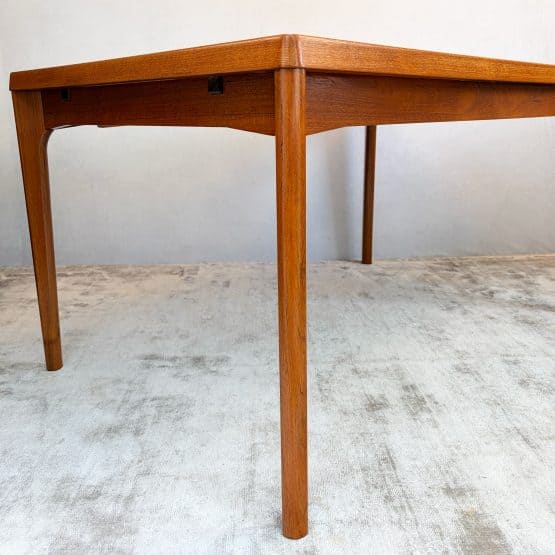 Danish Teak Draw Leaf Dining Table by Henning Kjærnulf for Vejle Stole og Møbelfabrik