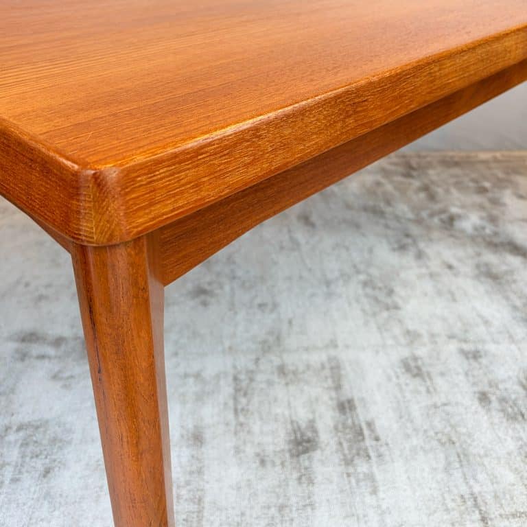 Danish Teak Draw Leaf Dining Table by Henning Kjærnulf for Vejle Stole og Møbelfabrik