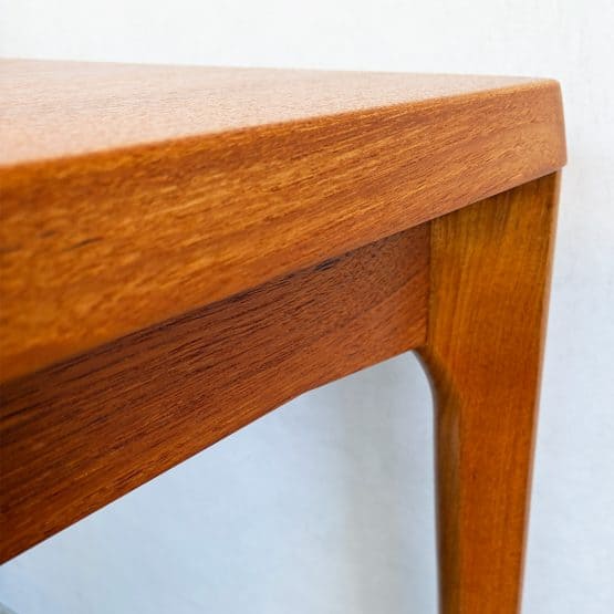 Danish Teak Draw Leaf Dining Table by Henning Kjærnulf for Vejle Stole og Møbelfabrik