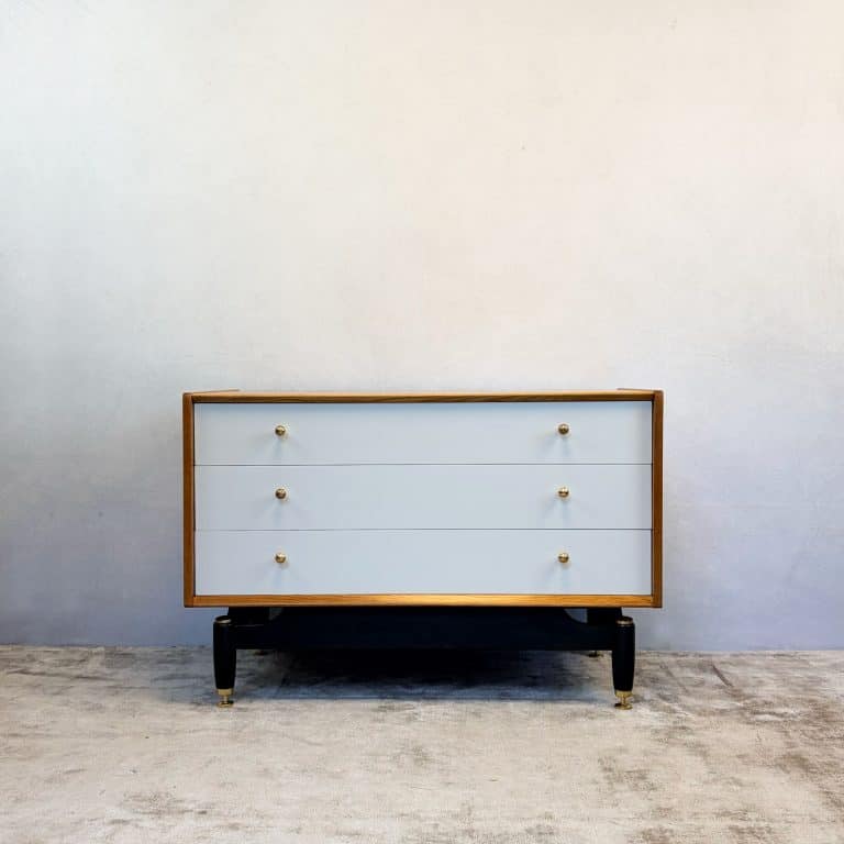 Mid Century China White Chest of Drawers by G Plan