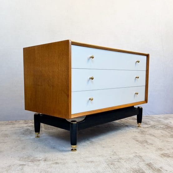 Mid Century China White Chest of Drawers by G Plan