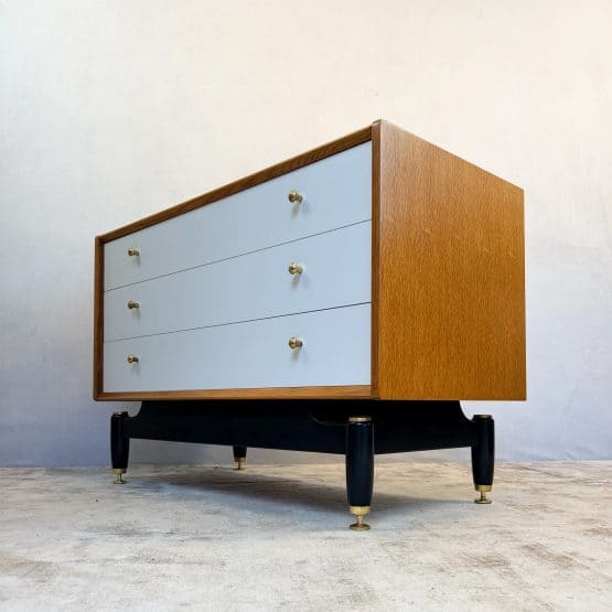 Mid Century China White Chest of Drawers by G Plan