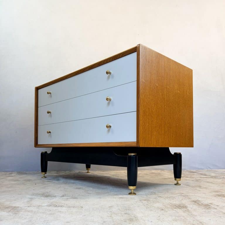 Mid Century China White Chest of Drawers by G Plan