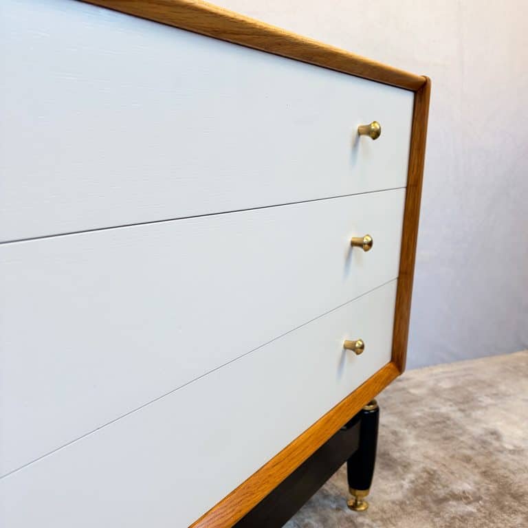 Mid Century China White Chest of Drawers by G Plan
