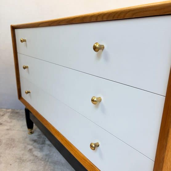 Mid Century China White Chest of Drawers by G Plan