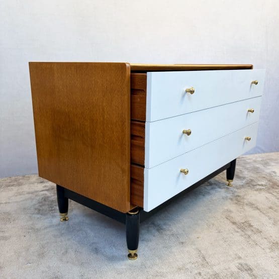 Mid Century China White Chest of Drawers by G Plan