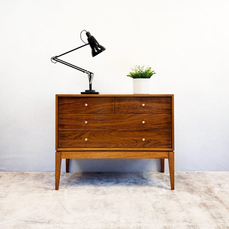 Mid Century ‘M Range’ Walnut Chest of Drawers by Peter Hayward for Uniflex