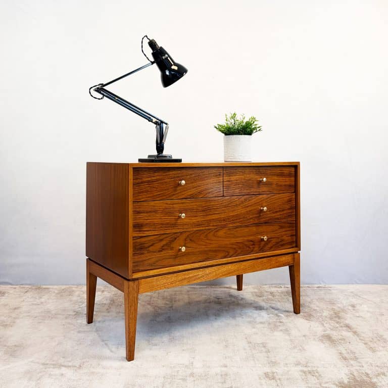 Mid Century ‘M Range’ Walnut Chest of Drawers by Peter Hayward for Uniflex