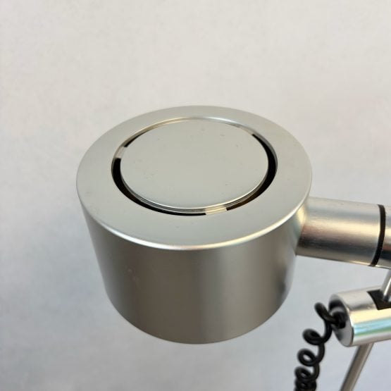 Mid Century Adjustable Chrome Floor Lamp by Ronald Holmes for Conelight