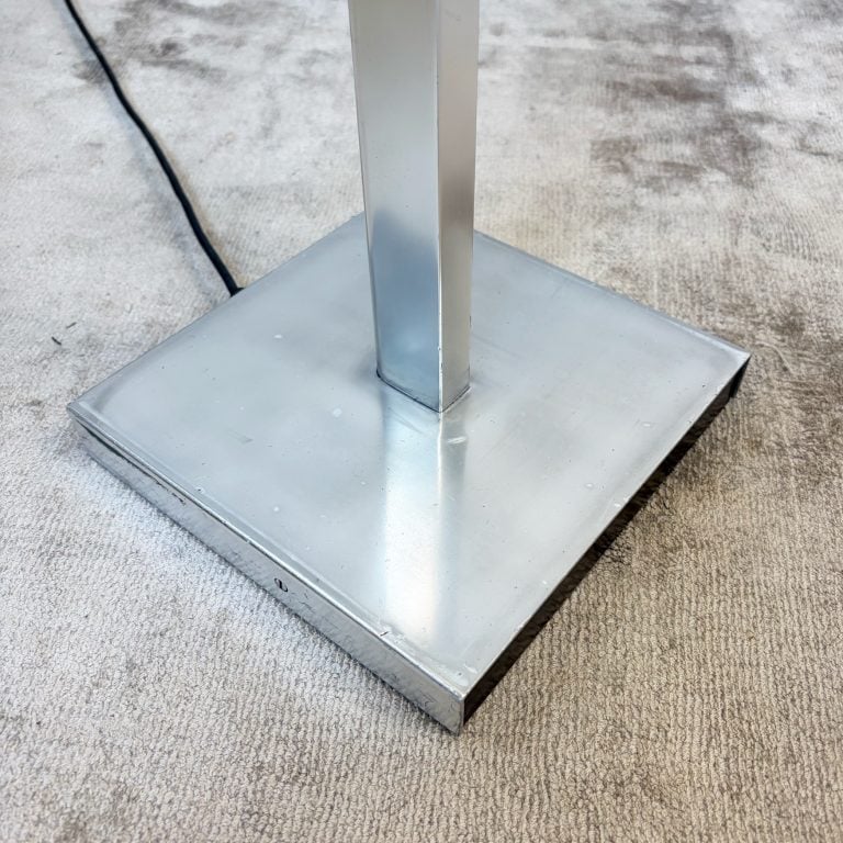 Mid Century Adjustable Chrome Floor Lamp by Ronald Holmes for Conelight