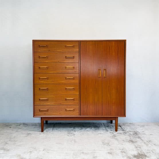Danish Modern Teak Gentleman's Dresser Cabinet c.1960s