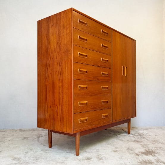 Danish Modern Teak Gentleman's Dresser Cabinet c.1960s