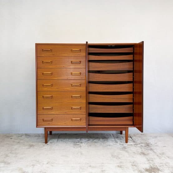 Danish Modern Teak Gentleman's Dresser Cabinet c.1960s