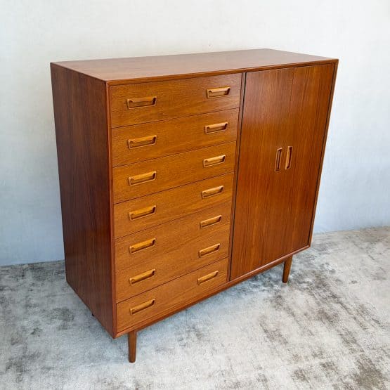 Danish Modern Teak Gentleman's Dresser Cabinet c.1960s