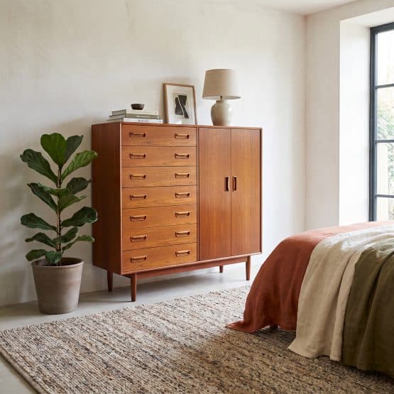 Danish Modern Teak Gentleman’s Dresser Cabinet c.1960s