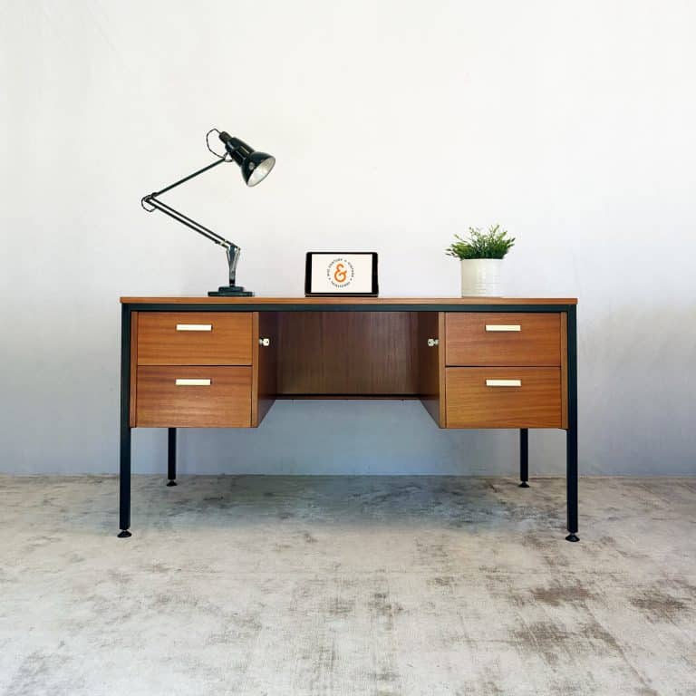 Mid Century Executive Desk by Abbess Linear, 1965