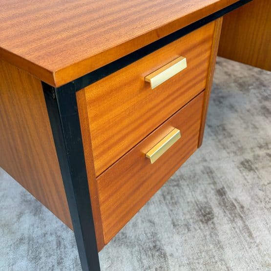 Mid Century Executive Desk by Abbess Linear, 1965