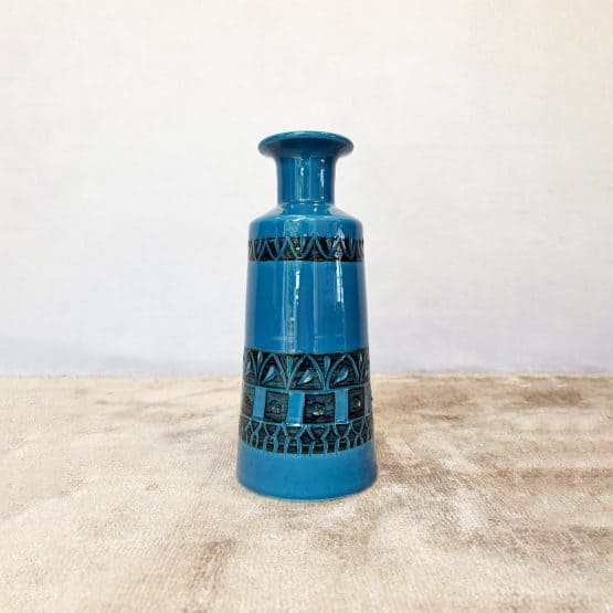 Mid Century Blue Italian Pottery Vase - Attributed to Fratelli Fanciullacci, c.1960s