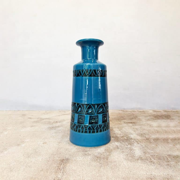 Mid Century Blue Italian Pottery Vase - Attributed to Fratelli Fanciullacci, c.1960s