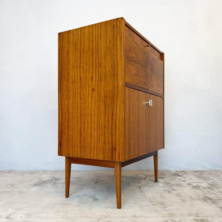 Mid Century Walnut Metamorphic Cocktail Cabinet c.1950s