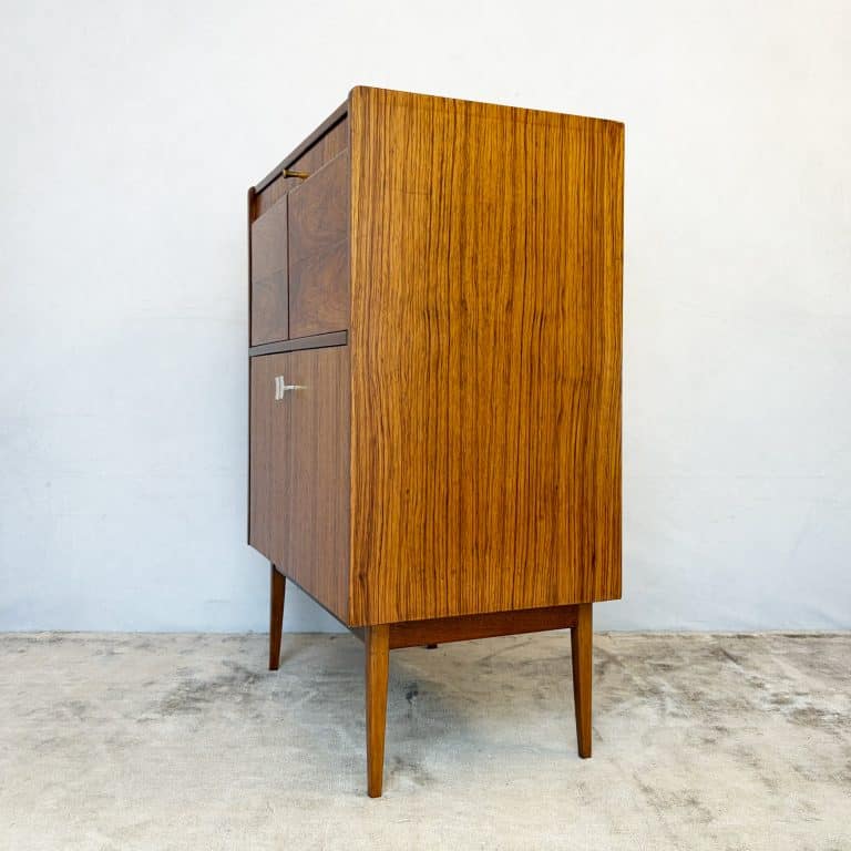 Mid Century Walnut Metamorphic Cocktail Cabinet c.1950s