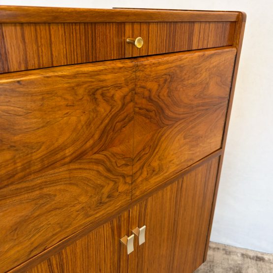 Mid Century Walnut Metamorphic Cocktail Cabinet c.1950s
