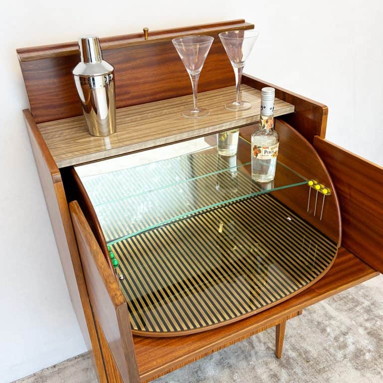Mid Century Walnut Metamorphic Cocktail Cabinet c.1950s