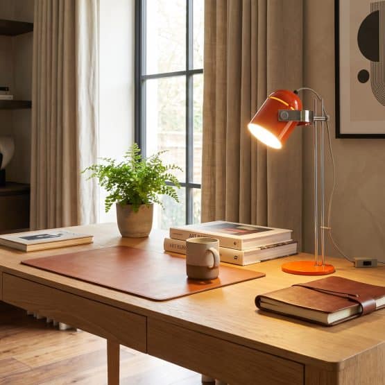 Mid Century Orange Combi Lux Table Lamp by Stanislav Indra c.1970’s