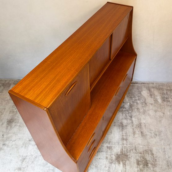 Mid Century Teak Highboard Drinks Cabinet by Jentique