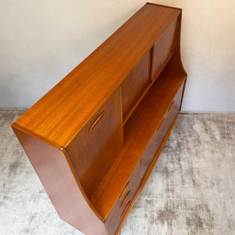 Mid Century Teak Highboard Drinks Cabinet by Jentique