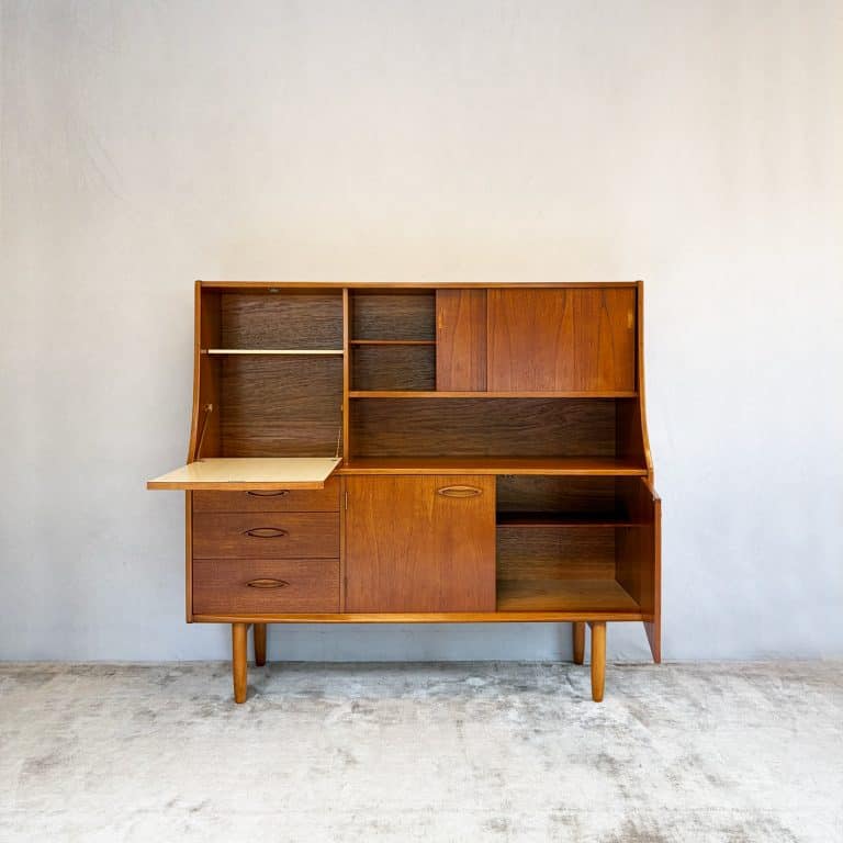 Mid Century Teak Highboard Drinks Cabinet by Jentique