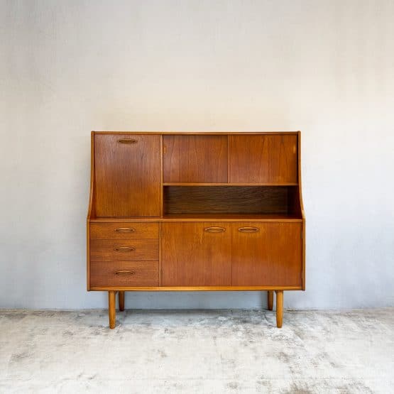 Mid Century Teak Highboard Drinks Cabinet by Jentique