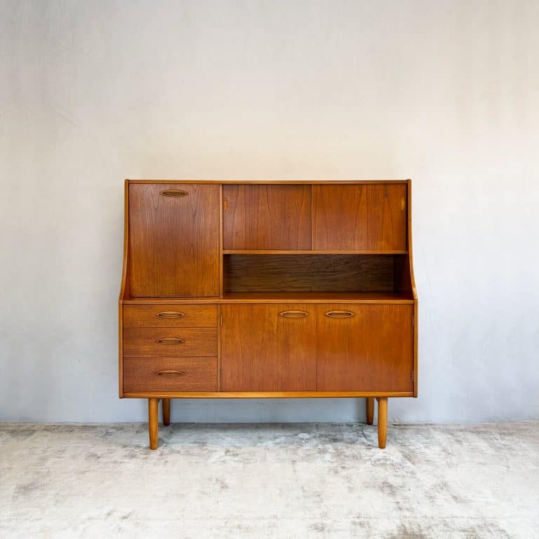 Mid Century Teak Highboard Drinks Cabinet by Jentique