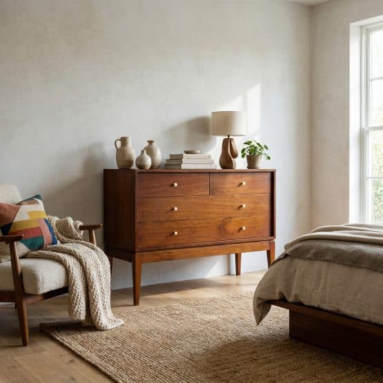 Mid Century Walnut ‘M Range’ Chest of Drawers by Peter Hayward for Uniflex