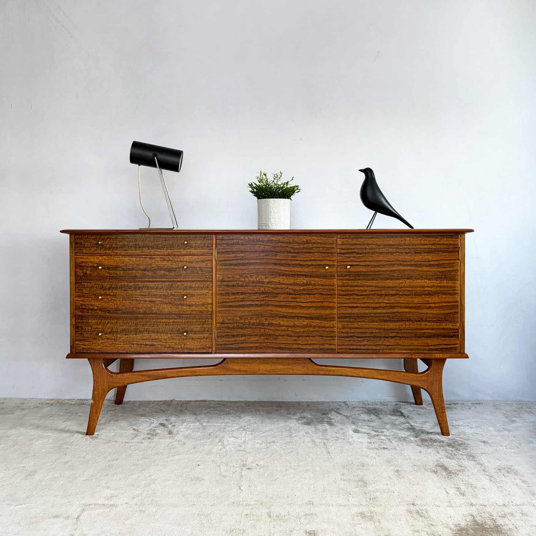 Mid Century Walnut Sideboard by Alfred Cox