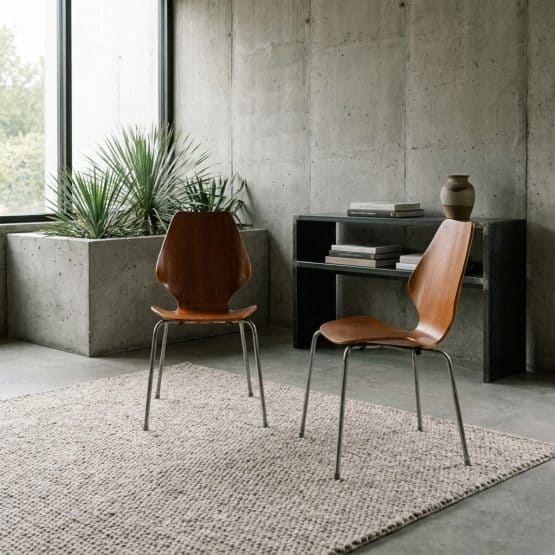 Pair of Danish Chairs by Herbert Hirche for Jofa Stalmobler, c1950s