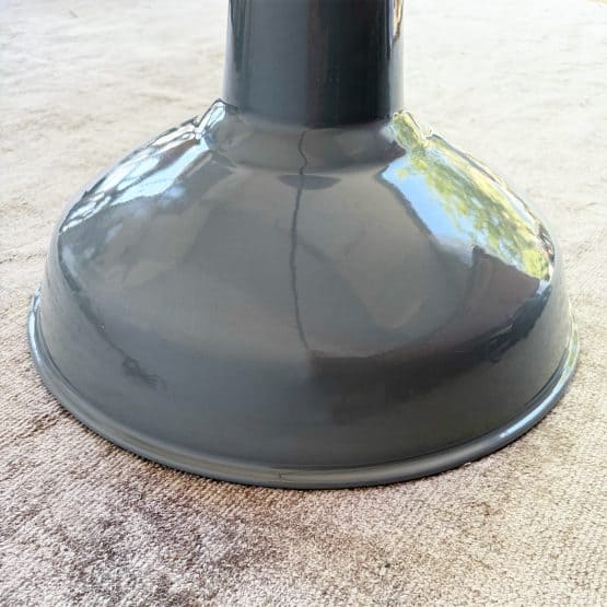 Vintage Industrial Grey Enamel Factory Ceiling Light c.1950s