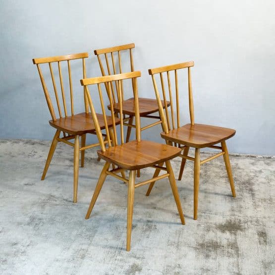Four Vintage Model 391 Dining Chairs by Ercol