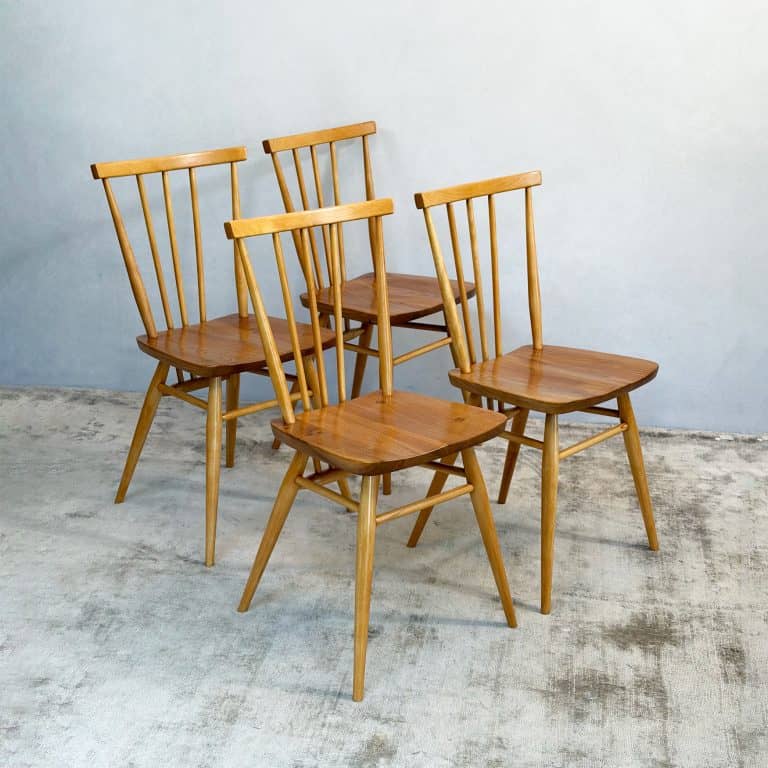 Four Vintage Model 391 Dining Chairs by Ercol