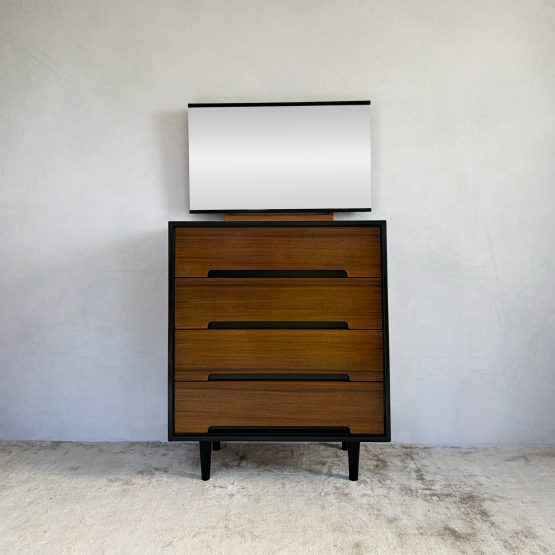 Mid Century C Range Chest of Drawers with Mirror by Stag c.1950