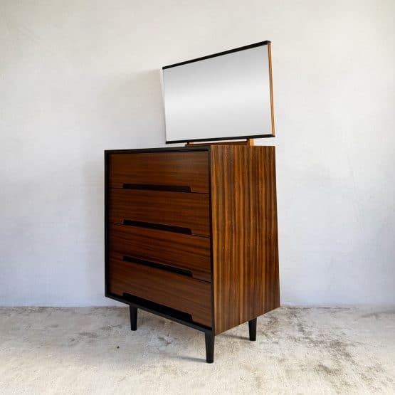 Mid Century C Range Chest of Drawers with Mirror by Stag c.1950