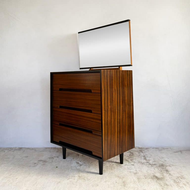 Mid Century C Range Chest of Drawers with Mirror by Stag c.1950