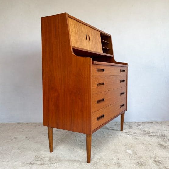 Mid Century Danish Teak Bureau by Illums Bolighus